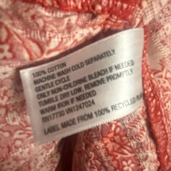 UNIVERSAL THREAD RUFFLE MAXI DRESS ORANGE RED FLORAL SLEEVELESS TIERED MEDIUM - Picture 10 of 10